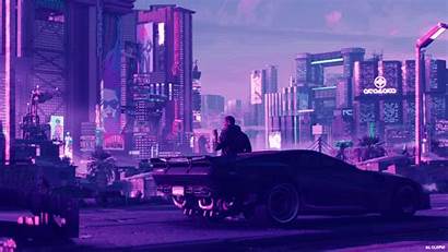 Neon Cyberpunk Futuristic Fi Sci Synthwave 2077