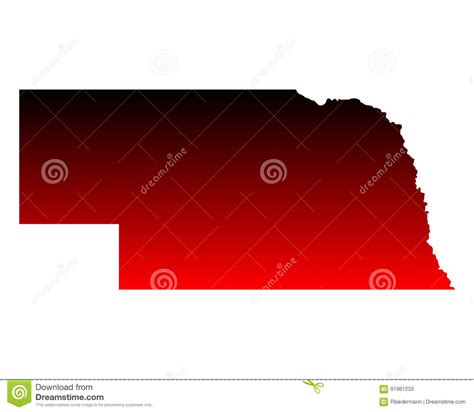 Mapa De Nebraska Ilustração Do Vetor Ilustração De Mapa 91961233