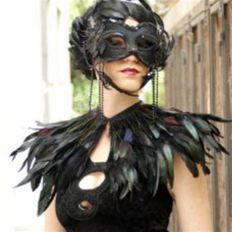 Pin By Amanda Kim On Halloween Feather Cape Crow Costume Bird Costume