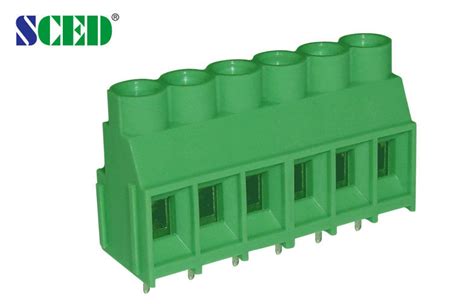 Green Pcb Mount Terminal Block 300v 10a Pitch 635mm Single Deck