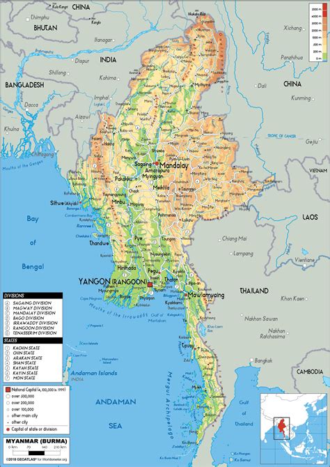 Ancient myanmar map by unknown ancient myanmar map. Myanmar Map (Physical) - Worldometer