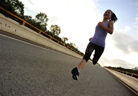Young Woman Runner Running Stock Image Image Of Jogging 55155661