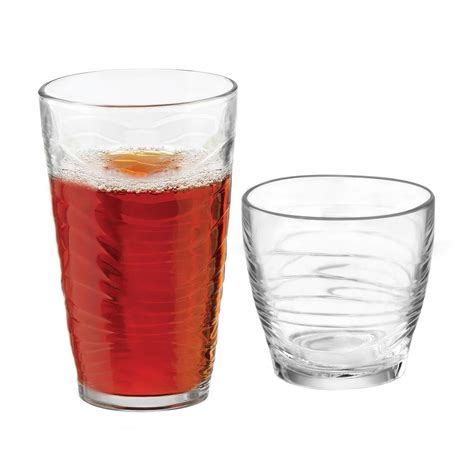 libbey libbey orbita 16 piece glass set 55566 the home depot