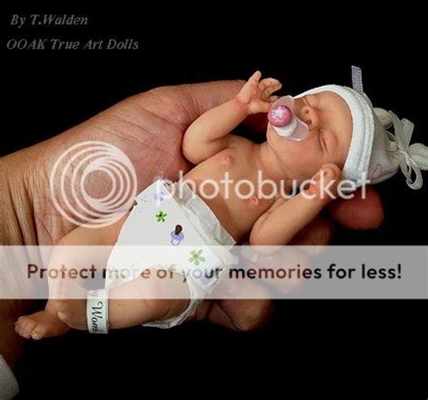 Ooak Cute Realistic Newborn Baby Girl Lucy Mini Sculpt Art Doll By T