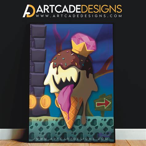 12x16 Spooky Ice Cream Art Print Artcade Designs