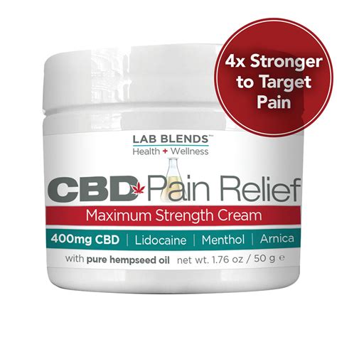 Labblends Cbd Pain Relief Max Strength Cream 176 Oz Biotone