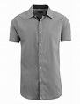 Men's Short Sleeve Slim-Fit Casual Dress Shirts (S-2XL) - Walmart.com