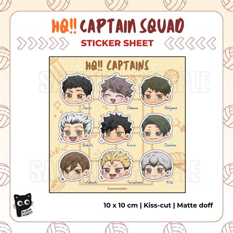 Jual Kuroononeko Haikyuu Captain Squad Sticker Sheet Oikawa Tooru