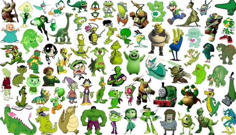 Click The Green Cartoon Characters Quiz By Ddd Cartoon Characters Green Characters