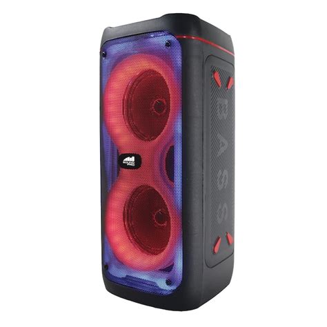 Naxa Portable Dual 4 Inch Bluetooth Party Speakers With Multi Color