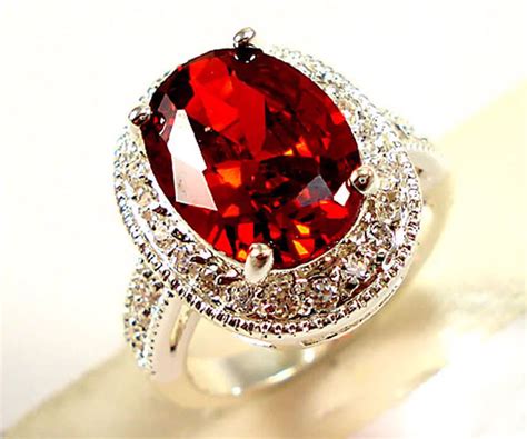 Rings For Women Engagement Ring Set Costume Jewelry Ruby Ring Oversized