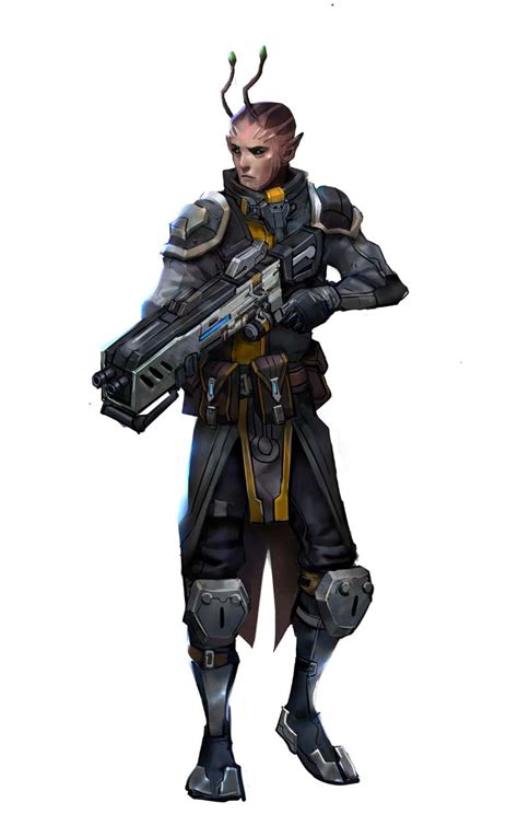 Lashunta Mercenary Operative Starfinder Rpg Pact Worlds Art Sci