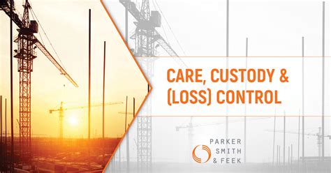 The use of appropriate insurance, avoidance of risks, loss control, risk retention, self insuring, and other techniques that minimize the risks of a business, individual or an organization are included. Care, Custody & (Loss) Control - Parker, Smith & Feek - Business Insurance | Employee Benefits ...