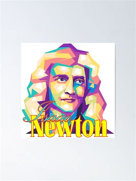 Isaac Newton Popart Wpap Poster By Pawarta Redbubble