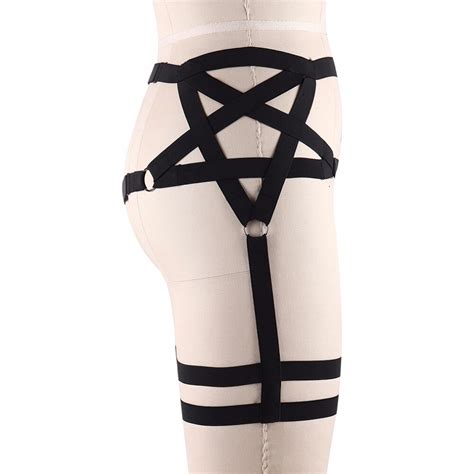 Harajuku Pentagram Garters Punk Stockings Suspender Belt Fetish Wear