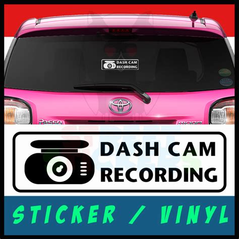 Dash Cam Recording Car Stickers Dashcam Outdoor Decal Auto Lazada