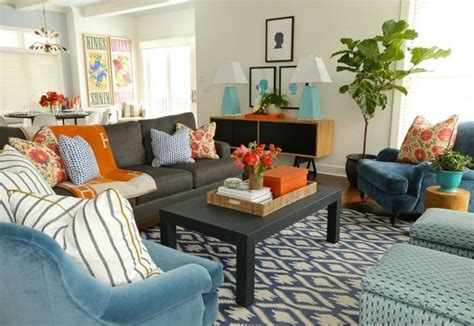 pin by nightwantll on furniture a living rooms living room orange blue and orange living room