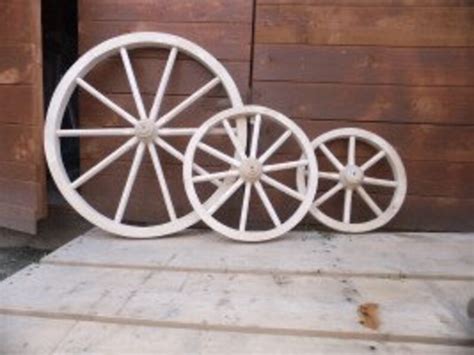 Cart Wheels Small 40cm Wagon Solid Plain Wood Vintage Style Etsy