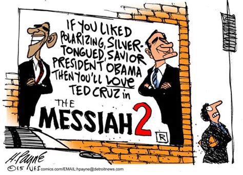 Henry Payne Cartoon Cruz Obama Messiah