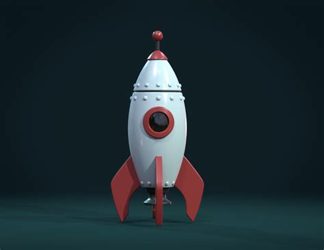 Cartoon Rocket Pbr 3d Models In Fantasy Spacecraft 3dexport
