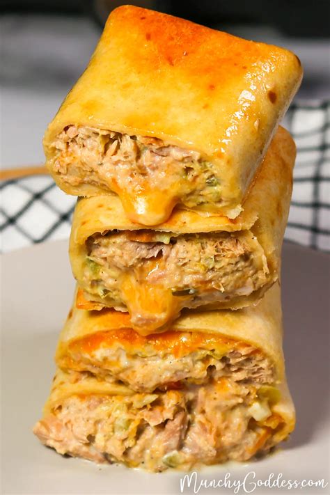 Easy Air Fryer Tuna Melt Wraps Video Munchy Goddess