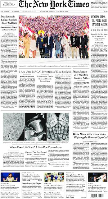 The New York Times in Print for Monday, Jan. 2, 2023 - The New York Times