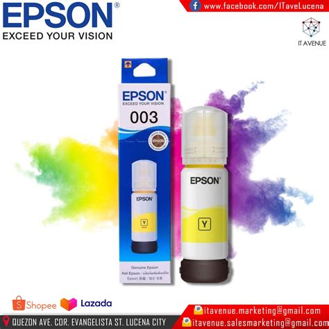 Epson 003 Ink Yellow Lazada Ph
