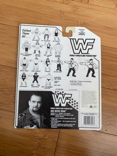Wwe The Big Boss Man Hasbro Wrestling Action Figure Backing Card Wwf