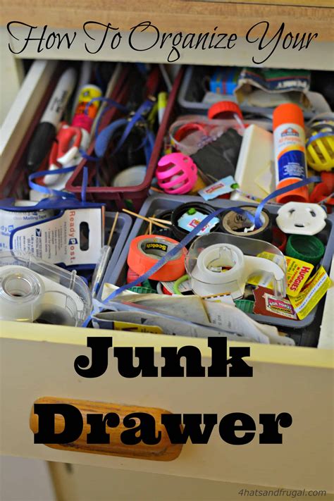How To Organize A Junk Drawer 4 Hats And Frugal