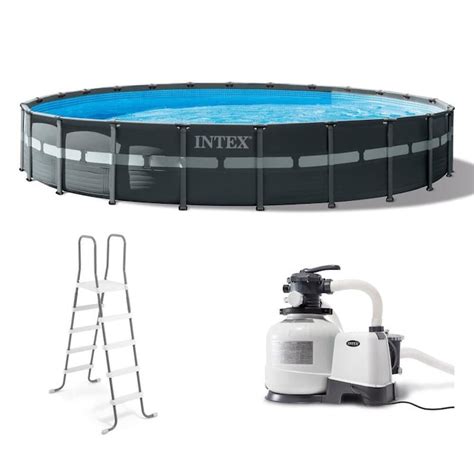 Intex 24 Ft X 24 Ft X 52 In Round Above Ground Pool In The Above Ground