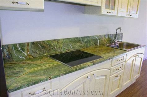 Rain Forest Green Marble Kitchen Countertop From Greece