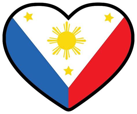Filipino Flag Heart Poster By Ohboyloveit Redbubble