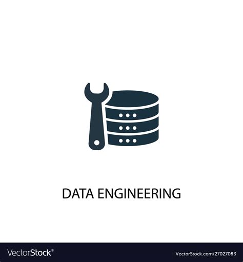 Data Engineering Icon Simple Element Royalty Free Vector