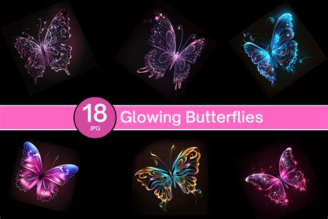 Glowing Butterfly Graphic By Crystal Graffio · Creative Fabrica