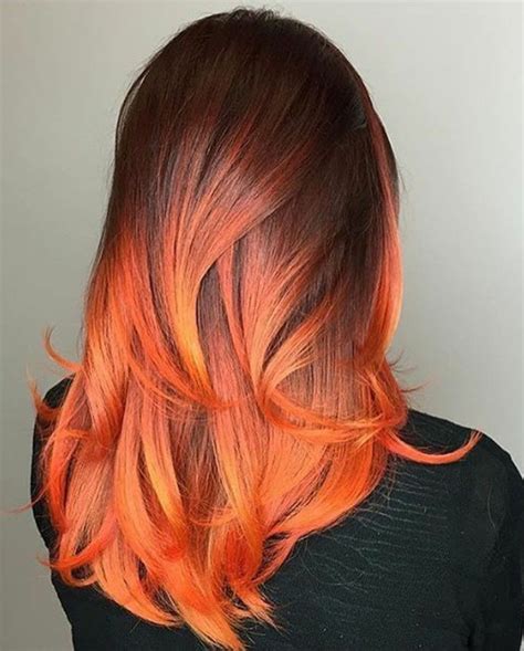 Pin By Casey Winders On Beauty Glam Orange Ombre Hair Red Ombre Hair