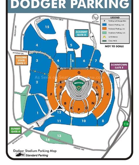 Dodger Stadium Parking Lots Map