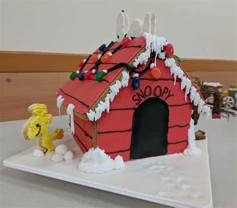 Snoopy Christmas Gingerbread House Homemade Iimtbaq