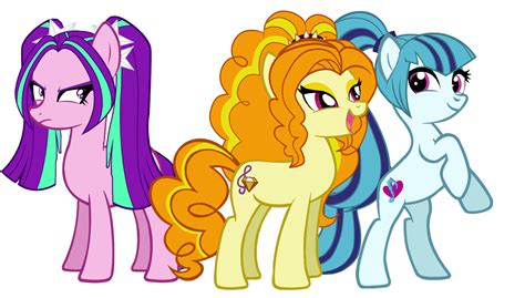 Mlp Dazzlings Earth Pony Forms By Moheart7 On Deviantart