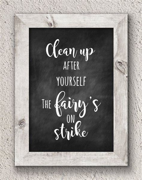 Clean Up Print Instant Download Fairys On Strike