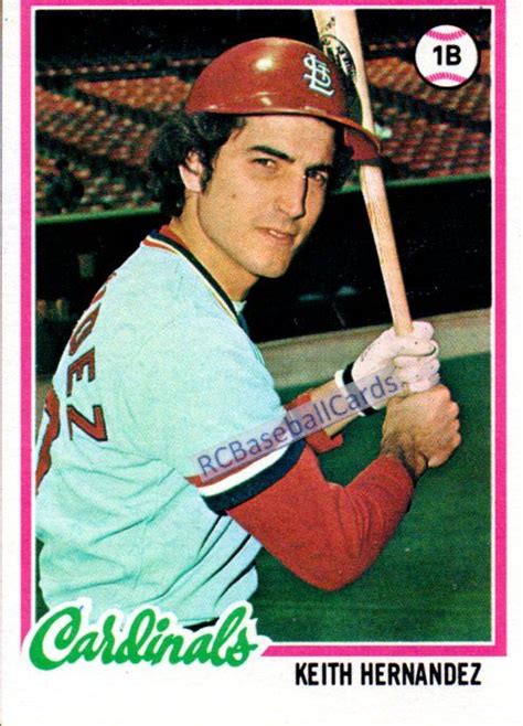 1978 Keith Hernandez Cardinals 1 Topps 143 Baseball Cards St