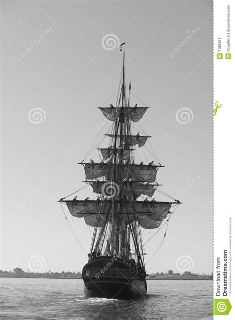 Tall Ship Under Sail Stock Image Image Of Master