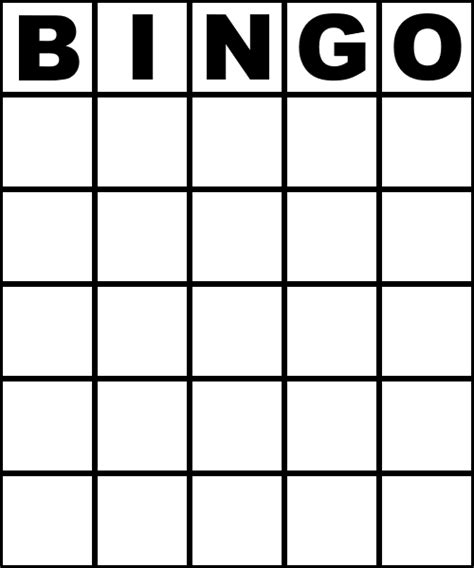 Blank Bingo Card 75 Number Style Colourless By Levelinfinitum On