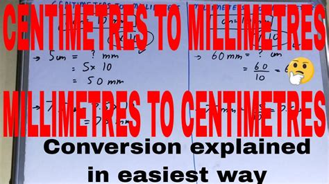 Converting Cm To Mm And Mm To Cmconvert Centimetre Into Millimetre