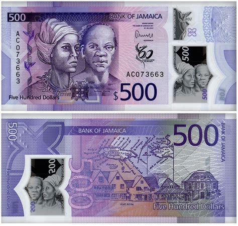 Jamaica 50 5000 Dollars 6 Pieces Banknote Set 2022 P 96 101 Unc