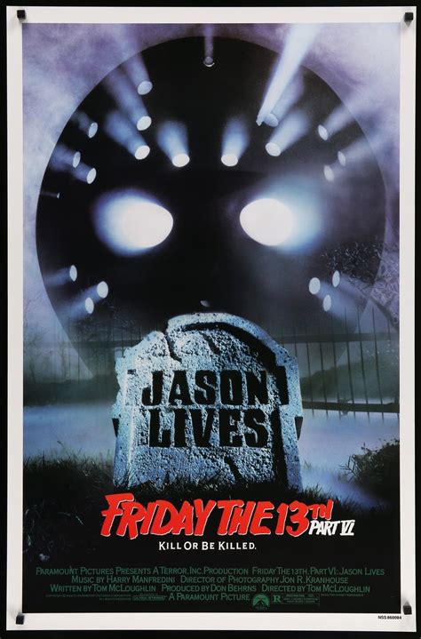 Friday The 13th Part Vi Jason Lives 1986 Original One Sheet Movie