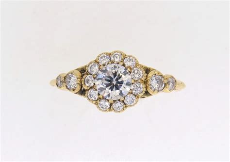 Mid Century Diamond Cluster Ring Berridges Jewellers Ipswich Vintage