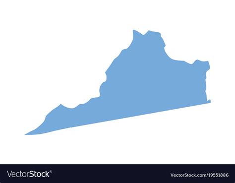 Virginia State Map Royalty Free Vector Image Vectorstock