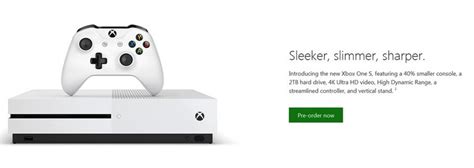 Xbox One S Leaks 40 Slimmer Console With 4k Slashgear