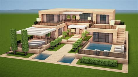 Minecraft Modern House Designs Minecraft Modern Mansion Villa