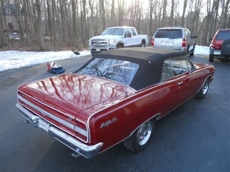 1964 Chevelle Convertible Candy Apple Red Black Canvas Top Classic